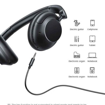 Ugreen UG15809HP202TK HiRes DNN HiTune Max5 Hybrid Active Noise Cancelling tai nghe chụp OnEar bluetooth chống ồn màu trắng 43dB ANC pin 90h tặng cáp sạc type c và cáp 3.5mm - HÀNG CHÍNH HÃNG