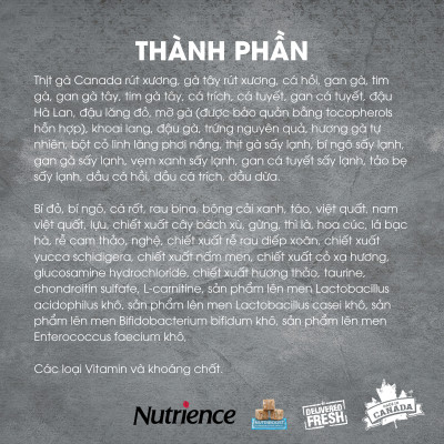 Thức Ăn Hạt Cho Chó Nutrience Subzero Grain-free - Thịt Gà Tây, Cá Hồi, Cá Đại Dương, Rau Củ Và Trái Cây Tự Nhiên 