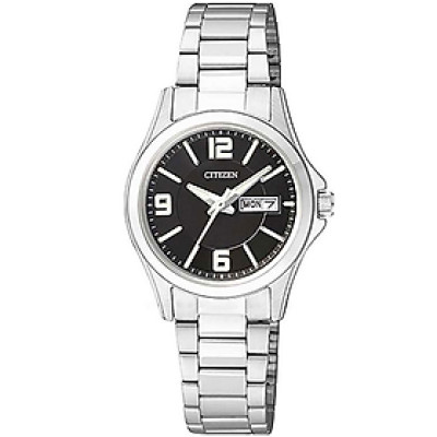 Đồng Hồ Nữ Citizen Dây Thép Không Gỉ EQ0591-56E - Mặt Đen