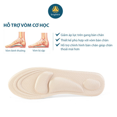 01 cặp lót giày thể thao 4D có gờ chống sốc giảm mỏi gang bàn chân - buybox - BBPK36