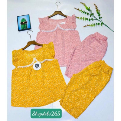 Đồ bộ nữ,đồ ngủ mặc nhà lửng vải lụa mango cao cấp mã BL 90 họa tiết hoa nhí dễ thương.