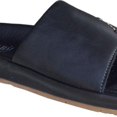 Dép nam quai ngang Trường Hải một bản da bò thật đế kếp mềm dẻo không trơn QN0421