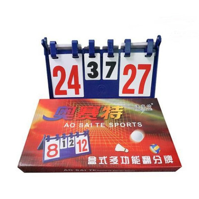 Bảng tính điểm lật tay đánh số từ 01 đến 30 bằng nhựa dẻo, có thể gập gọn khi không sử dụng