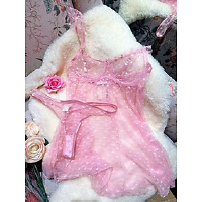 Váy Ngủ Ren Xuyên Thấu Quảng Châu Cao Cấp Kèm Chip Gợi Cảm