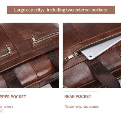 Túi xách nam công sở da bò thật cao cấp phong cách mới ( 15,6")