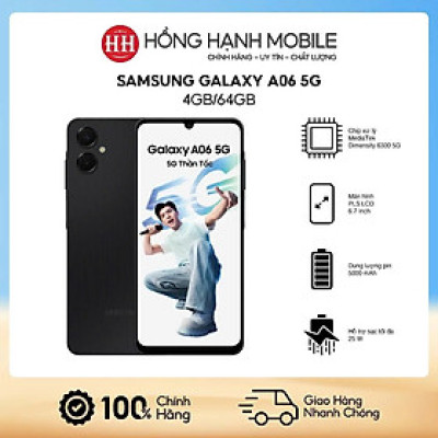 Điện Thoại Samsung Galaxy A06 5G 4GB/64GB - Hàng Chính Hãng