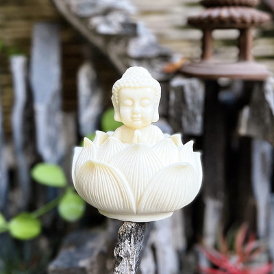 Tượng Phật  Ngồi Đài Sen Cầu Bình An Phụ Kiện Ô Tô , Trang Trí Ban Thờ - Tượng Phong Thủy - Hàng CHính Hãng MINIIN