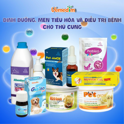 Vemedim Cestopet -  Praziquantel 50 mg - Đặc trị sán dây trên chó, mèo