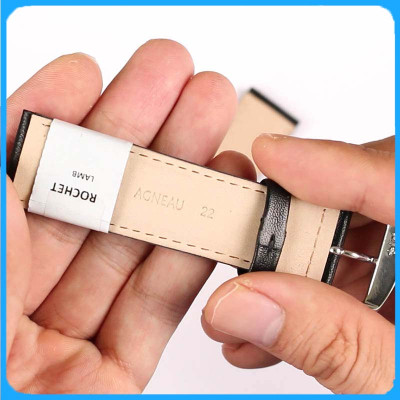 Dây Da Đồng Hồ ZRC Pháp Dòng SCREEN Da Bê Màu Đen