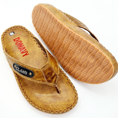 Dép xỏ ngón nam da bò thật 100% DONAVY cao cấp kiểu class cách điệu thời trang DOKCLASS