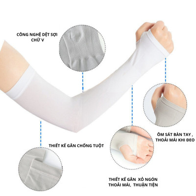 1 Đôi Găng Tay Chống Nắng Hàn Quốc Xỏ Ngón Let