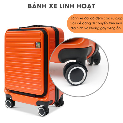 TẶNG TÚI ĐỰNG GIÀY + THẺ TAG - Vali doanh nhân TRIP Lux99 size 20inch có ngăn đựng laptop - Hàng chính hãng