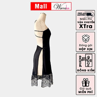 Đầm ngủ phi lụa cao cấp Wannabe DNS20 hở lưng đan dây gợi cảm quyến rũ