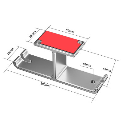 Giá đỡ tai nghe kép Bee  bằng nhôm đa năng có Bộ cuộn cáp sạc - Bạc