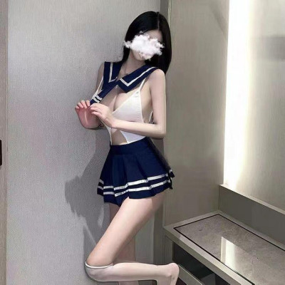 Bộ Đồ Ngủ Cosplay Học Sinh, Bodysuit Thỏ Dễ Thương , Bộ Đồ Ngủ Liền Thân Cosplay Hoá Trang Nữ Sinh Cutout Gợi Cảm C074