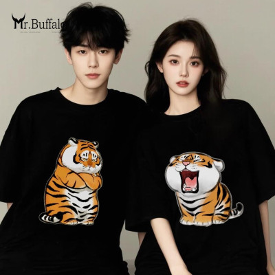 Áo đôi, cặp tay lỡ unisex Hổ Béo Dễ Thương Mr.Buffalo HB01HB02