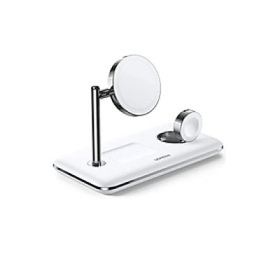 Ugreen UG9032690326TK 25W MFI Màu trắng Trạm sạc không dây sạc nhanh cho iPhone 14/13/12 MagSafe tương thích với Apple Watch Ultra - Series 8 - SE - A - HÀNG CHÍNH HÃNG