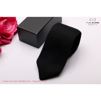 Cà Vạt Len Cao Cấp Bản  6Cm - Cavat Tự Thắt Kèm hộp Đủ Mẫu