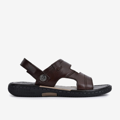 Sandal nam da bò Đông Hải quai ngang thiết kế bản to nam tính dễ phối trang phục - S1131