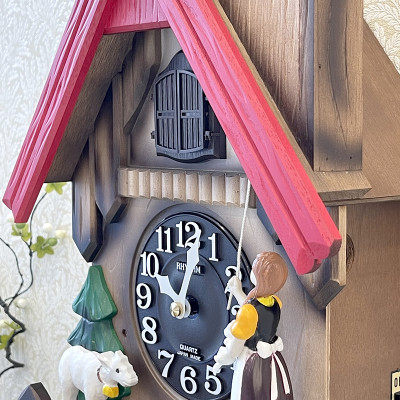 Đồng hồ Cuckoo Nhật Rhythm 4MJ417-R06 Kt 31.1 x 65.0 x 16.5cm, 1.62kg Vỏ gỗ. Dùng Pin.
