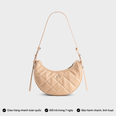 Túi Yuumy ( Thời trang dáng bán nguyệt họa tiết quả trám size 21 - Túi đeo vai da Seasand YN240 )