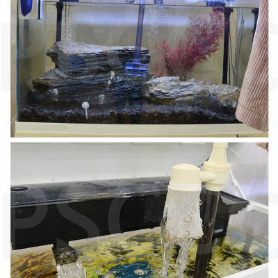 Máy hút cặn đáy vệ sinh đáy bể cá AS 615B chạy pin / điện cao cấp. BH uy tín