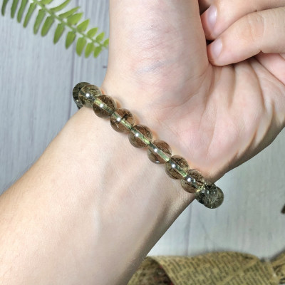 Vòng tay Thạch Anh Tóc xanh 9mm chuẩn 6A