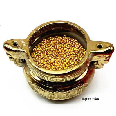 Gạo Vàng Thần Tài - Vật Phẩm Phong Thủy Chiêu Tài Lộc Trên Ban Thờ Thần Tài - Mang May Mắn Cho Ngày Vía Thần Tài Golden Rice