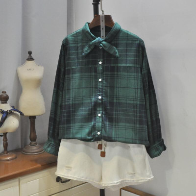 áo sơ mi nữ thời trang kẻ sọc cổ áo thắt nơ