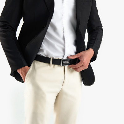 Thắt Lưng Nam Dây Lưng Hàng Hiệu GENCE LG33 Chất Liệu Da Bò Cao Cấp Màu Đen