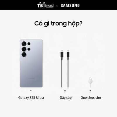 Điện thoại Samsung Galaxy S25 Ultra, Điện thoại AI, Tìm kiếm thông minh, Video camera đêm Nightography, S Pen đa nhiệm - Hàng Chính Hãng