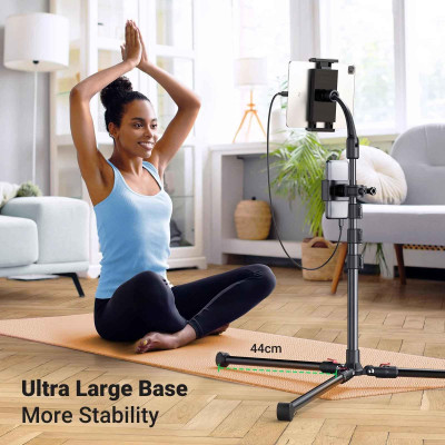 Ugreen UG15647LP585TK Tripod 3 chân đế màu đen Gậy tự chụp ảnh kẹp điện thoại và máy tính bảng - HÀNG CHÍNH HÃNG