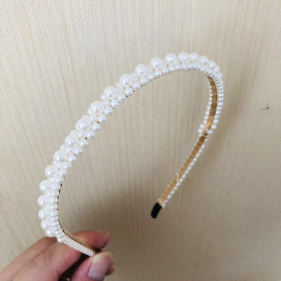 Băng đô cài tóc đính ngọc trai nhân tạo nữ tính thanh lịch