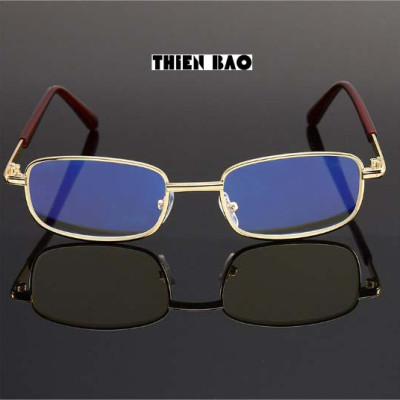 Kính lão thị, viễn thị toàn viền, kim loại NAM NỮ VÀNG GOLD PUMA02 tròng phản quang  chống mỏi chuẩn độ cao cấp