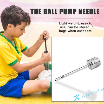 Kim bơm bóng chuyền hơi, bóng đá, bóng rổ bằng thép không gỉ tiện dụng.
