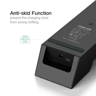 Ugreen UG50258CD174TK Màu Đen Bộ sạc kép cho tay cầm game PS4 - HÀNG CHÍNH HÃNG