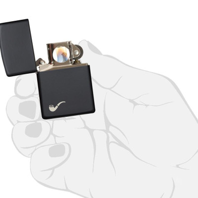 Bật Lửa Zippo Black Matte Pipe 218PL