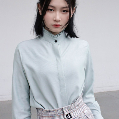 LAAS Somi bèo cổ xanh lá thanh lịch