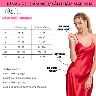 Đầm ngủ phi lụa cao cấp Wannabe DNS20 hở lưng đan dây gợi cảm quyến rũ
