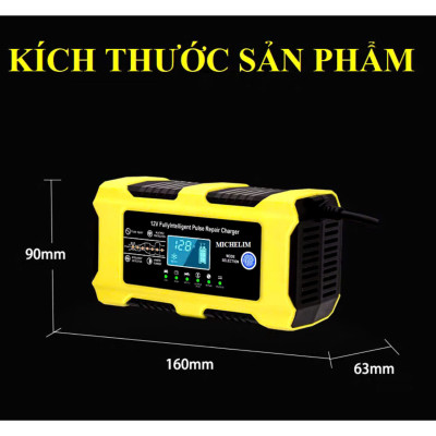 Bộ Sạc Ắc Quy Michel Công Nghệ Đức Sạc 7 Giai Đoạn Khử Sunfat Tự Động Thông Minh Cao Cấp 12v-6ah-100ah