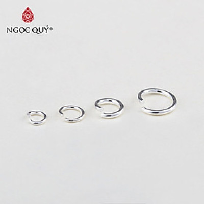 Charm bạc khoen tròn kín - Ngọc Quý Gemstones