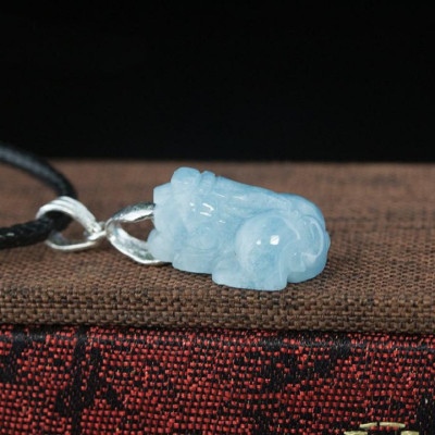 Mặt Tỳ Hưu Aquamarine - Loại Đá Cực Quý Hiếm