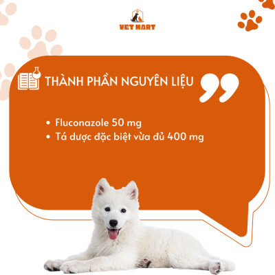 Thuốc Hỗ Trợ Trị Nấm Da, Lông, Móng Và Toàn Thân Cho Thú Cưng Five flucan - Hộp 3 Vỉ X 10 Viên
