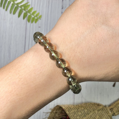 Vòng tay Thạch Anh Tóc xanh 9mm chuẩn 6A