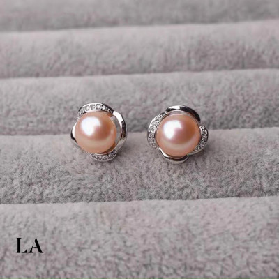 Bông tai nữ bạc ta gắn trai MS99d