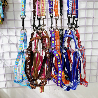 Dây Dắt Yếm Cho Chó Mèo Họa Tiết Xinh Xắn Bản 1cm 