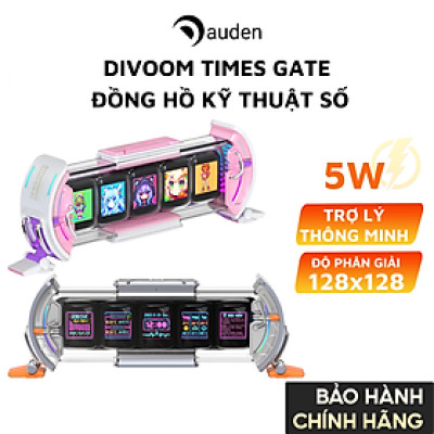 Divoom Times Gate Đồng Hồ Kỹ Thuật Số Cực Nét Tùy Biến 5 Màn Hình Màu RGB Qua App Hàng Chính Hãng Divoom Bảo Hành 12 Tháng 1 Đổi 1 Decor Phòng