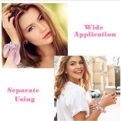 Dây buộc tóc vải lụa Scrunchies Vintage sang chảnh chất lụa mềm HD52