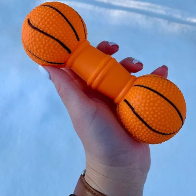 Đồ Chơi Gặm Cao Su Hình Quả Tạ Bóng Rổ Có Kèn Cho Chó Mèo