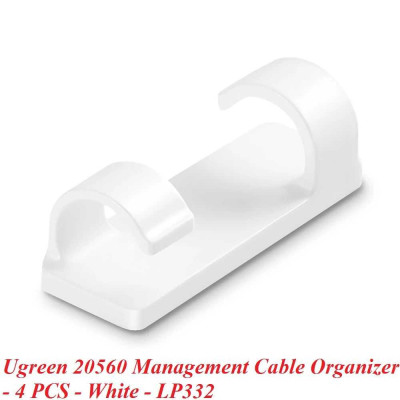 Ugreen UG20560LP332TK 4 chiếc 1 túi Màu Trắng Giá đỡ kẹp dây cáp linh hoạt - HÀNG CHÍNH HÃNG